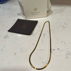 Authentic Kendra Scott Demi Fine Gold Herringbone Necklace